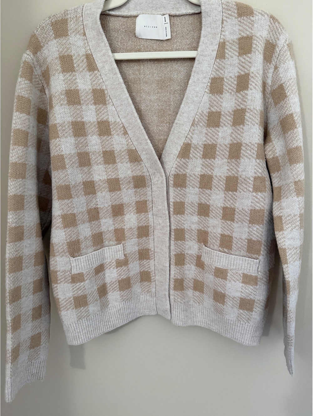 M cardigan cream/beige, all:row, snap up